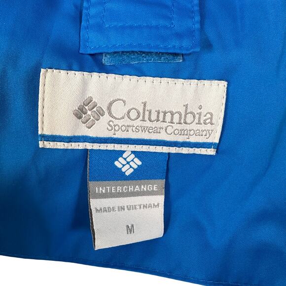 Columbia Sportswear Interchange Zip UP Jacket WMNS M Blue Hooded Hiking Outdoor - Picture 8 of 10